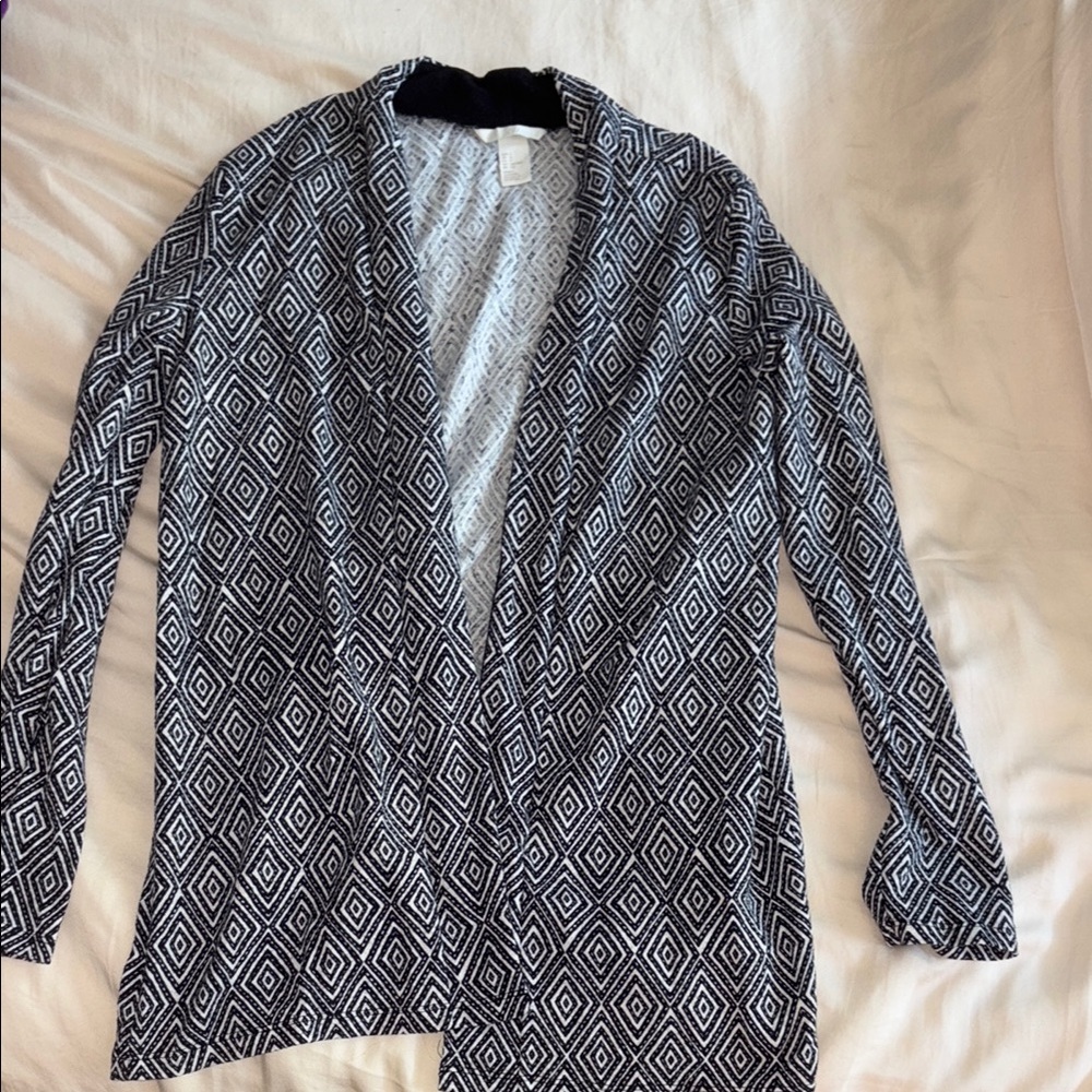 Geometric Black and White Women's Sweater